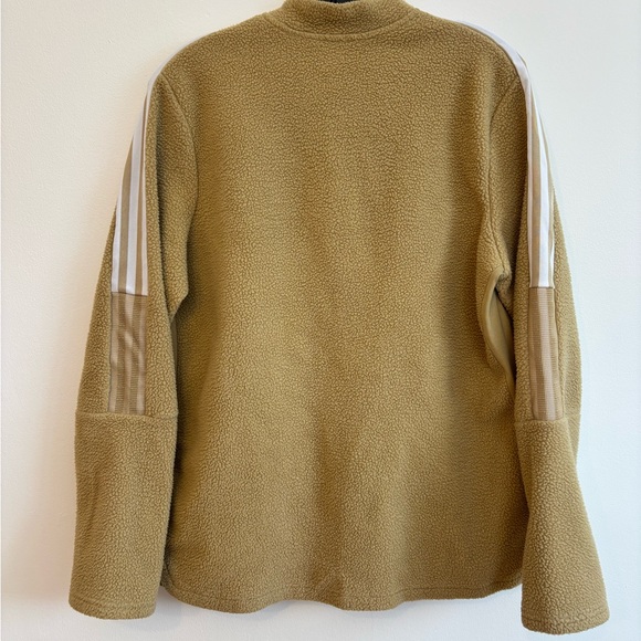 Adidas Tan Fleece Jacket with Burgundy Pocket - Picture 5 of 5